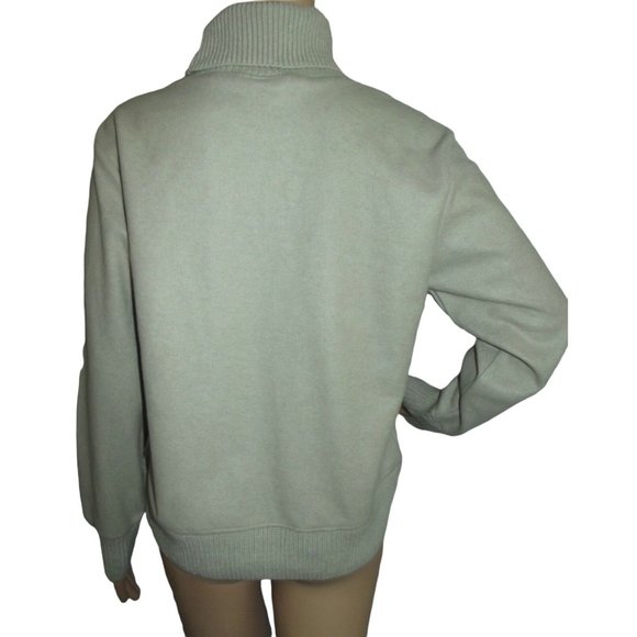 A New Day XS Tan Long Sleeve Turtleneck Sweatshirt Sweater Trim Shirt top - Picture 8 of 12